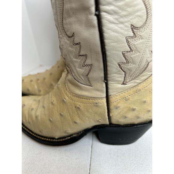Botas Diligencia Women's Ostrich Cowboy Leather Boots ~Size 7 - Picture 7 of 16